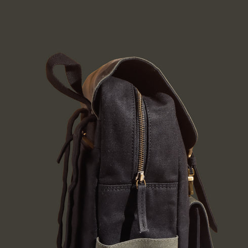 Dugong Backpack - Olive - Canvas Daily/Office/City/Travel Sustainable Laptop Backpack